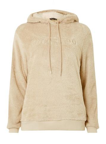 Dorothy Perkins Camel Borg Motif Hoodie