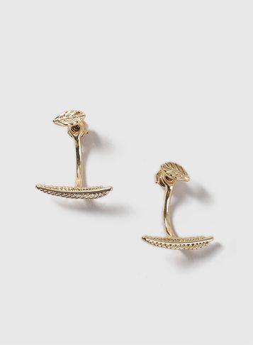 Dorothy Perkins Leaf Front And Back Earrings