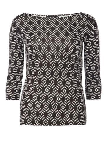 Dorothy Perkins Black Diamond Slash Neck Tee