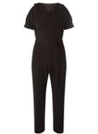 Dorothy Perkins Black Wrap Detail Hardware Jumpsuit