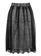 Dorothy Perkins *quiz Black And Stone Lace Midi Skirt