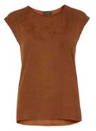 Dorothy Perkins Tan Suedette Front Tee