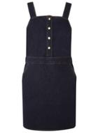 Dorothy Perkins Indigo Denim Button Pinafore Dress