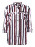 Dorothy Perkins *tall Berry Navy Stripe Shirt