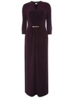Dorothy Perkins Blackcurrant Pleat Front Maxi Dress