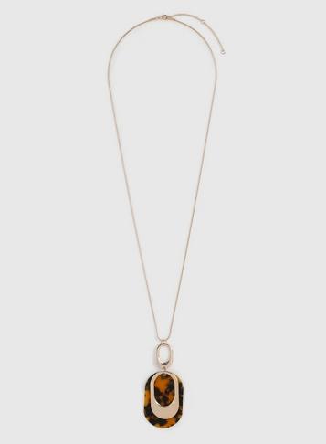 Dorothy Perkins Multi Colour Tortoiseshell Drop Necklace