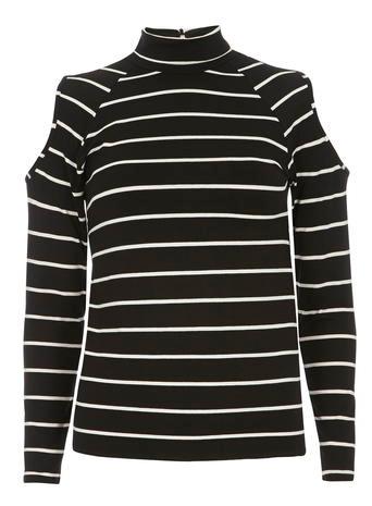 Dorothy Perkins Stripe Cold Shoulder Top
