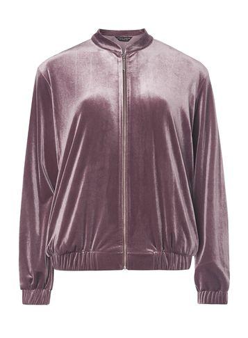 Dorothy Perkins Purple Velvet Bomber Jacket