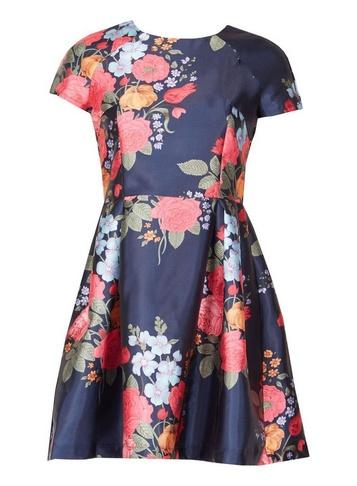 *blue Vanilla Navy Fit And Flare Dress