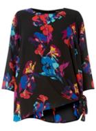 Dorothy Perkins *dp Curve Black Floral Print Tie Side Blouse