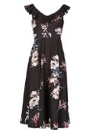 Dorothy Perkins *feverfish Black Retro Frill Fit And Flare Dress