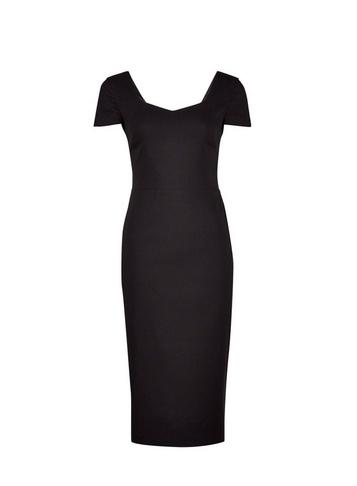 Dorothy Perkins Black Sweetheart Neck Pencil Dress