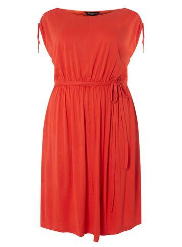 Dorothy Perkins Dp Curve Coral Jersey Midi Dress