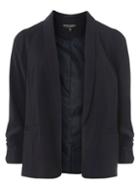 Dorothy Perkins Navy Ruched Sleeve Blazer