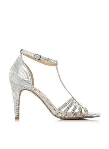 Dorothy Perkins *head Over Heels By Dune Silver 'michele' Heeled Sandals