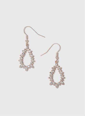 Dorothy Perkins Crystal Tear Drop Earrings