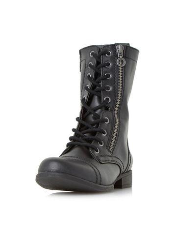 Dorothy Perkins *head Over Heels By Dune Black Rachey Flat Boots