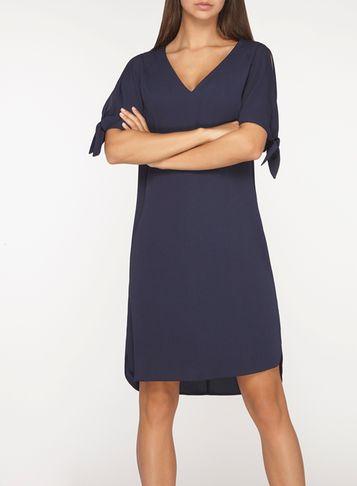 Dorothy Perkins *tall Navy Tie Sleeve Shift Dress