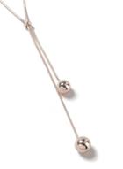 Dorothy Perkins Rose Gold Look Ball Drop Long Necklace