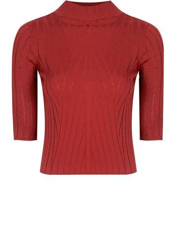 Dorothy Perkins *alice & You Short Sleeve Red Knitted Top