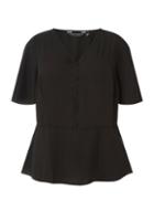 Dorothy Perkins *dp Curve Black Romantic Button Down Top