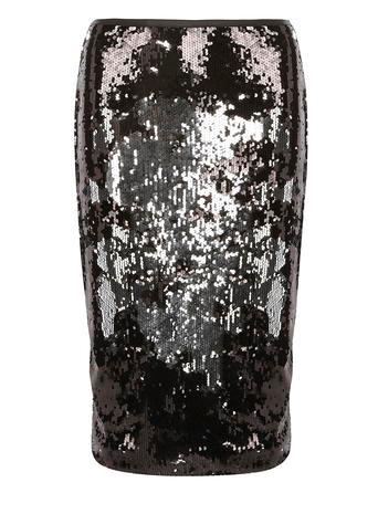 Dorothy Perkins Black Two Tone Sequin Pencil Skirt