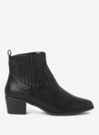 Dorothy Perkins Wide Fit Black Macqueen Western Ankle Boots