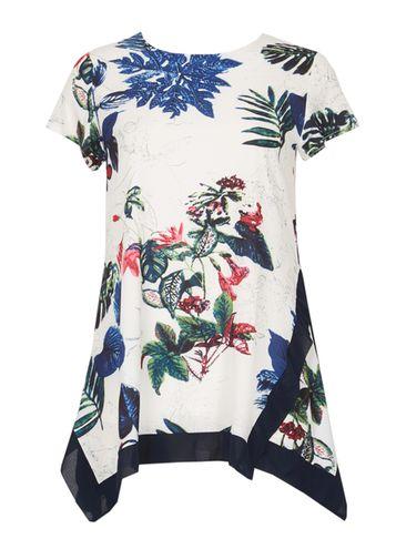 Dorothy Perkins *tenki White Floral Jersey Top