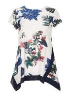 Dorothy Perkins *tenki White Floral Jersey Top