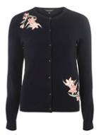 Dorothy Perkins Navy Embroidered Cardigan