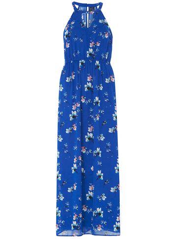 Dorothy Perkins *vero Moda Cobalt Floral Print Maxi Dress