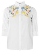 Dorothy Perkins Petite White Embroidered Shirt