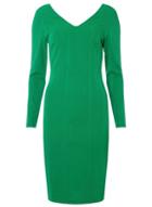 Dorothy Perkins *green V-neck Textured Bodycon Dress