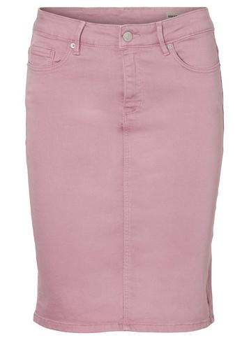*vero Moda Pink High Waist Denim Pencil Skirt