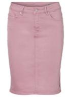 *vero Moda Pink High Waist Denim Pencil Skirt