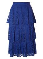Dorothy Perkins Cobalt Tiered Lace Skirt