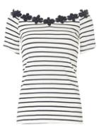 Dorothy Perkins *tall Navy Striped Daisy T-shirt