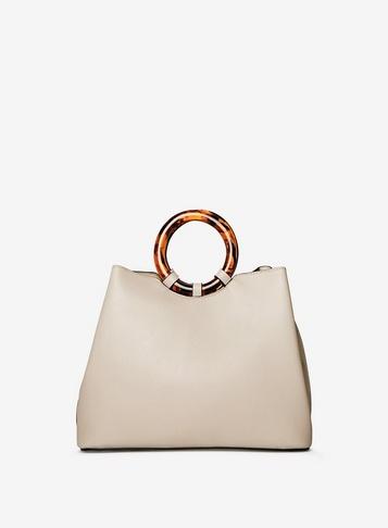 Dorothy Perkins Grey Tort Handle Mini Tote Bag