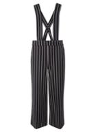 Dorothy Perkins Navy Crop Brace Trousers