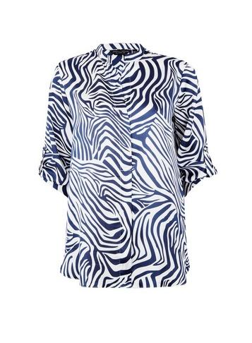 Dorothy Perkins Navy Zebra Print Shirt