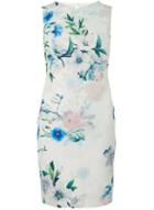 Dorothy Perkins Petite Ivory And Blue Floral Print Bodycon Dress