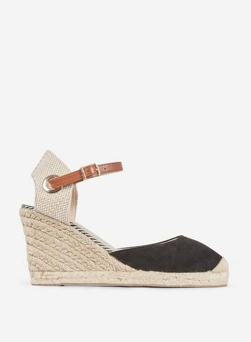 Dorothy Perkins Wide Fit Black Raya Wedge