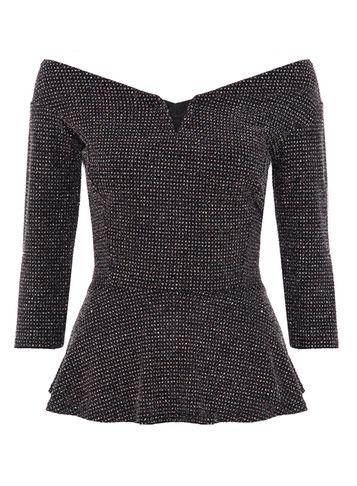 Dorothy Perkins *quiz Multi Glitter Bardot Top