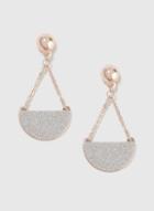 Dorothy Perkins Rose Gold Chain And Glitter Earrings