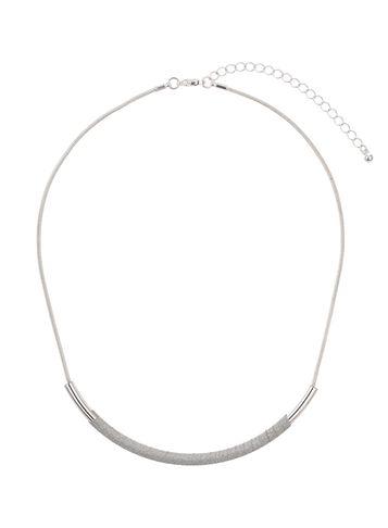Dorothy Perkins Silver Glitter Bar Necklace