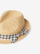 Dorothy Perkins Multi Coloured Gingham Band Trilby Hat
