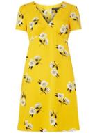 Dorothy Perkins Yellow Floral Print Shift Dress