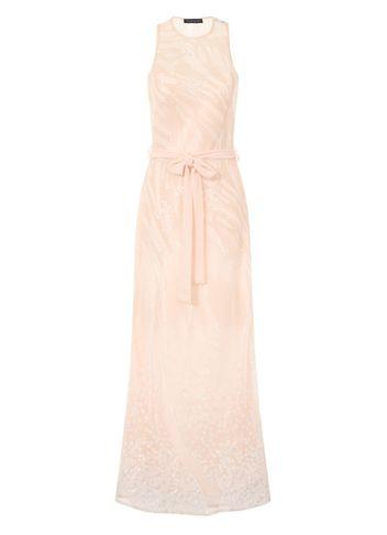 Dorothy Perkins *little Mistress White Sequin Maxi Dress