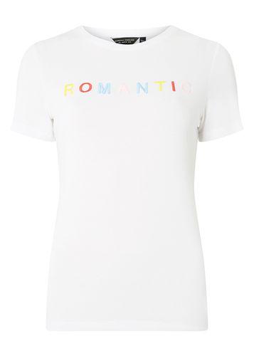 Dorothy Perkins Ivory 'romantic' Slogan T-shirt