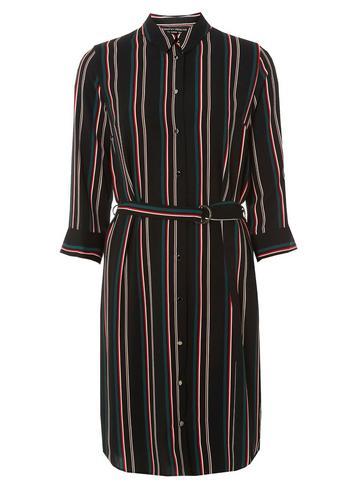 Dorothy Perkins Multi Colour Striped D-ring Shirt Dress